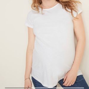 Maternity white tunic tee
